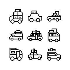 road trip icon or logo isolated sign symbol vector illustration - high quality black style vector icons
