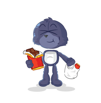 recommend clip art: seal eat chocolate mascot. cartoon vector