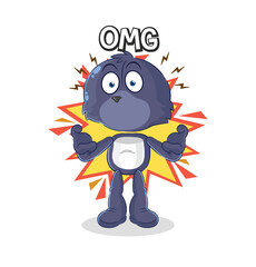 seal Oh my God vector. cartoon character