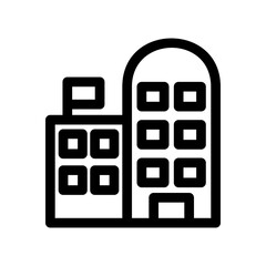 school building icon or logo isolated sign symbol vector illustration - high quality black style vector icons
