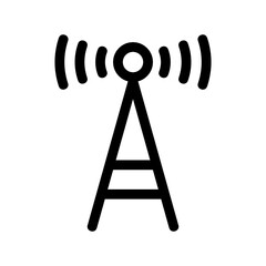 signal tower icon or logo isolated sign symbol vector illustration - high quality black style vector icons
