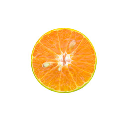 Fototapeta na wymiar Orange slice isolated on transparent png