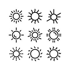 sun icon or logo isolated sign symbol vector illustration - high quality black style vector icons
