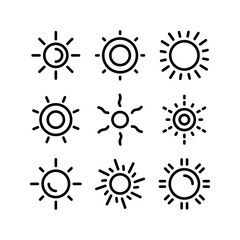 sun icon or logo isolated sign symbol vector illustration - high quality black style vector icons
