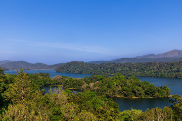 Fototapeta premium A landscape dam catchment view in south india