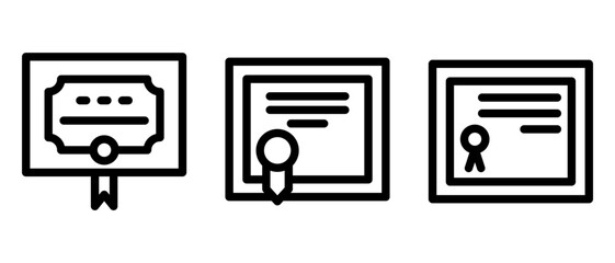 certificate icon or logo isolated sign symbol vector illustration - high quality black style vector icons
