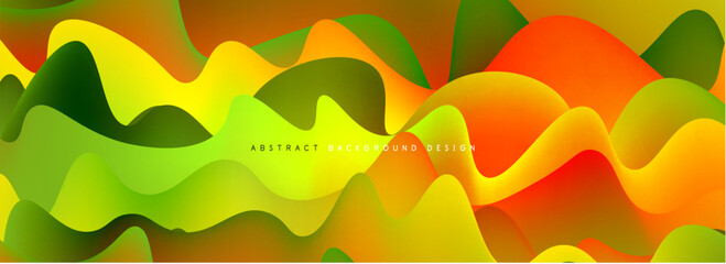 Obraz premium Dynamic liquid waves abstract background for covers, templates, flyers, placards, brochures, banners