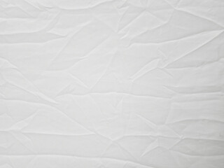 Soft white wrinkled fabric background