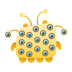 illustration unique alien design mascot