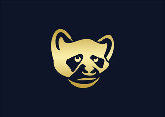 Cute cat head logo vector icon illustration design. Pet logo template