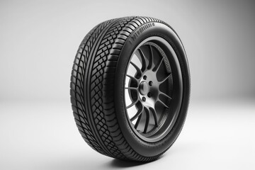 Fototapeta na wymiar Car tire in white background. Tire isolated.