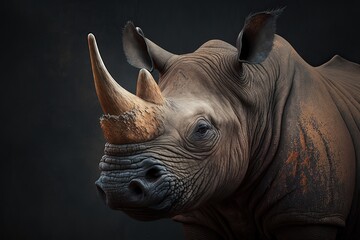 Obraz premium rhino close up