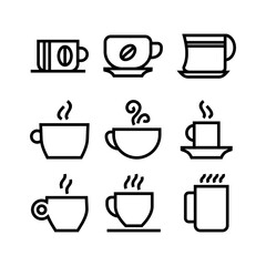 coffee icon or logo isolated sign symbol vector illustration - high quality black style vector icons
