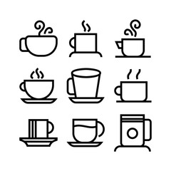 coffee icon or logo isolated sign symbol vector illustration - high quality black style vector icons

