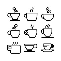 coffee icon or logo isolated sign symbol vector illustration - high quality black style vector icons
