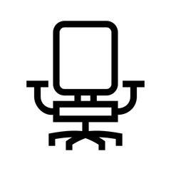 desk chair icon or logo isolated sign symbol vector illustration - high quality black style vector icons
