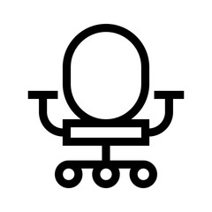 desk chair icon or logo isolated sign symbol vector illustration - high quality black style vector icons
