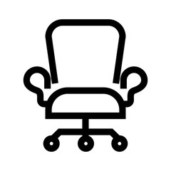desk chair icon or logo isolated sign symbol vector illustration - high quality black style vector icons
