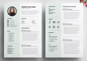 Database Business Resume Design Template