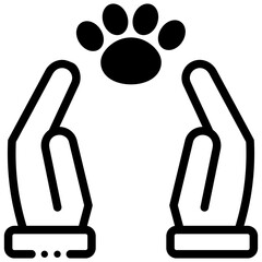 hand support animal icon