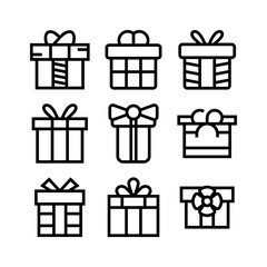 gift icon or logo isolated sign symbol vector illustration - high quality black style vector icons
