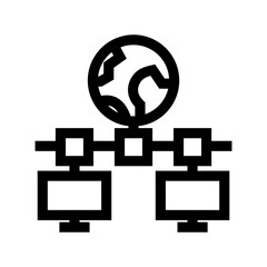 global network icon or logo isolated sign symbol vector illustration - high quality black style vector icons
