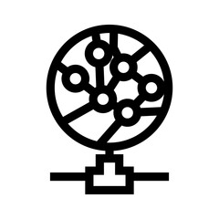 global network icon or logo isolated sign symbol vector illustration - high quality black style vector icons
