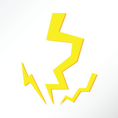 Minimalist vector of thunder blaze.
