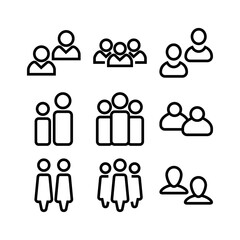 group icon or logo isolated sign symbol vector illustration - high quality black style vector icons
