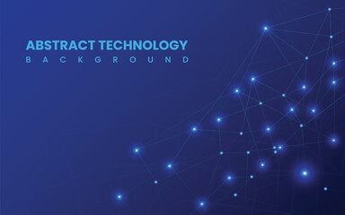 Abstract Technology Blue Background Design