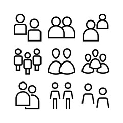 group icon or logo isolated sign symbol vector illustration - high quality black style vector icons
