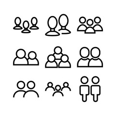 group icon or logo isolated sign symbol vector illustration - high quality black style vector icons
