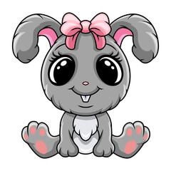Cute baby rabbit a sitting - 575515872