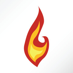Minimalist vector of fire blaze