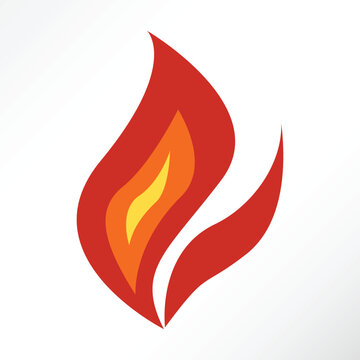 Minimalist vector of fire blaze