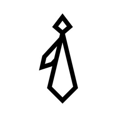 necktie icon or logo isolated sign symbol vector illustration - high quality black style vector icons
