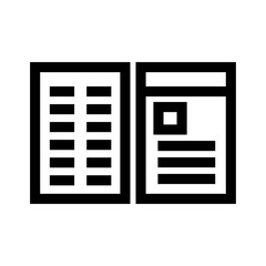 newspaper icon or logo isolated sign symbol vector illustration - high quality black style vector icons
