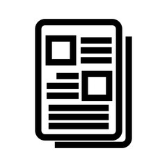 newspaper icon or logo isolated sign symbol vector illustration - high quality black style vector icons
