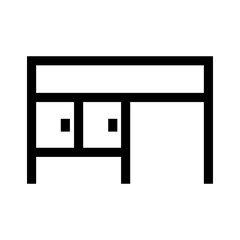 office desk icon or logo isolated sign symbol vector illustration - high quality black style vector icons
