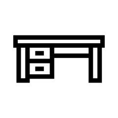 office desk icon or logo isolated sign symbol vector illustration - high quality black style vector icons
