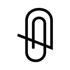 paper clip icon or logo isolated sign symbol vector illustration - high quality black style vector icons
