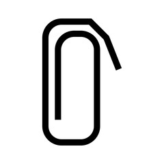 paper clip icon or logo isolated sign symbol vector illustration - high quality black style vector icons
