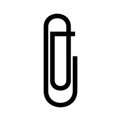 paper clip icon or logo isolated sign symbol vector illustration - high quality black style vector icons
