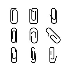 paper clip icon or logo isolated sign symbol vector illustration - high quality black style vector icons
