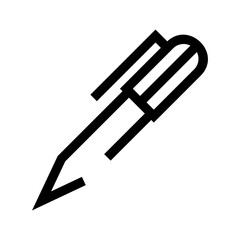 pen icon or logo isolated sign symbol vector illustration - high quality black style vector icons
