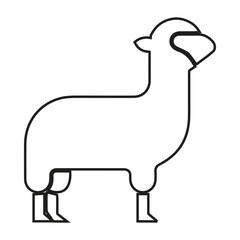 Alpaca, animal, mammal icon