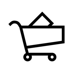 shopping cart icon or logo isolated sign symbol vector illustration - high quality black style vector icons
