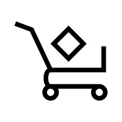 shopping cart icon or logo isolated sign symbol vector illustration - high quality black style vector icons
