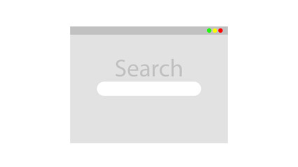 Browser window. Web browser in flat style. Window concept internet browser.