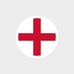 Obraz premium Flag of England. English white flag with a red cross. State symbol of England.